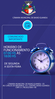 Câmara Municipal Inicia a 21ª Legislatura com Novo horário de Funcionamento