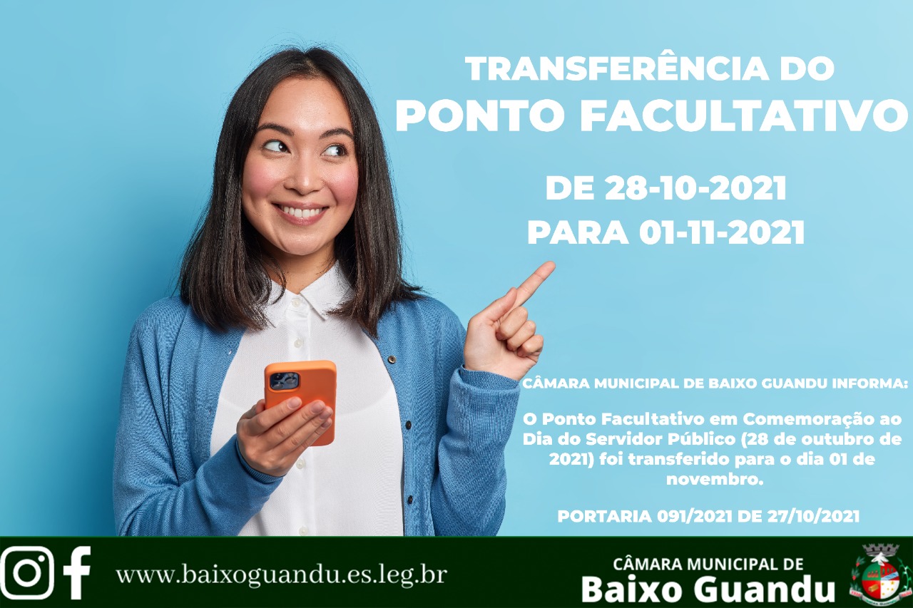 Transferência do ponto facultativo do dia do servidor público 28/10